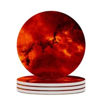 yanfind Ceramic Coasters (round) Space Solar Flares Fire Outer Space Blazing Galaxy Family Game Intellectual Educational Game Jigsaw Puzzle Toy Set