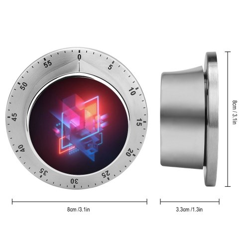 yanfind Timer Beeple Abstract Cubes Model Neon 60 Minutes Mechanical Visual Timer