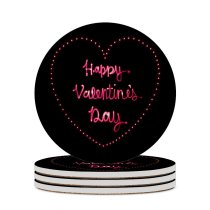 yanfind Ceramic Coasters (round) Black Dark Celebrations Valentine's Love Happy Valentine's Love Heart Letters Family Game Intellectual Educational Game Jigsaw Puzzle Toy Set