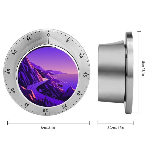 yanfind Timer Coastline  Pass Road  Sunset Scenery MacOS Big Sur IOS 60 Minutes Mechanical Visual Timer