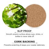 yanfind Ceramic Coasters (round) Summer Leaves Leaf Plants Outside Yard Trees Plant Branch Tree Light Flower Family Game Intellectual Educational Game Jigsaw Puzzle Toy Set