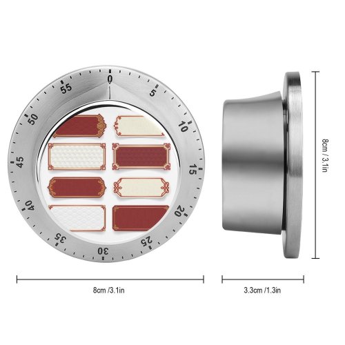 yanfind Timer Chinese Playing Clean Cultures Rectangle Dimensional Packaging Styles Gold Elegance Empty Tradition 60 Minutes Mechanical Visual Timer