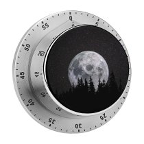yanfind Timer Black Dark  Forest Night Dark Starry Sky 60 Minutes Mechanical Visual Timer
