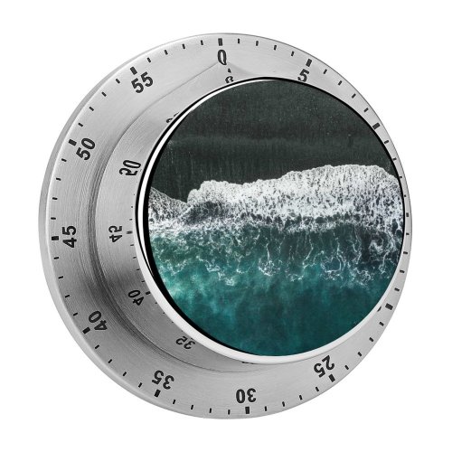 yanfind Timer Daria Shevtsova Beach Aerial Seashore Ocean 60 Minutes Mechanical Visual Timer
