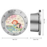 yanfind Timer  Cloud Bloom Beauty Cherry Girl Garden  Romantic Colorful Teen Play 60 Minutes Mechanical Visual Timer