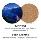 yanfind Ceramic Coasters (round) Dominic Kamp Lauterbrunnen Valley Rivendell Mountains Landscape Family Game Intellectual Educational Game Jigsaw Puzzle Toy Set