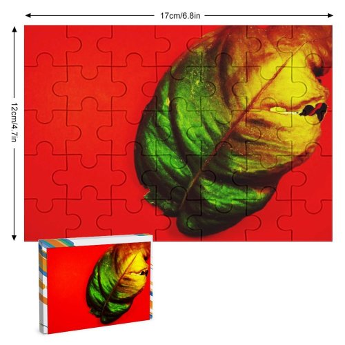 yanfind Picture Puzzle Leaf Autumn Dry Plant Tree Design Vegetable Still  Macro Vegetarian Family Game Intellectual Educational Game Jigsaw Puzzle Toy Set