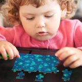 yanfind Picture Puzzle Bokeh Circles  Blurred Lights Dark Abstract Family Game Intellectual Educational Game Jigsaw Puzzle Toy Set