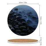 yanfind Ceramic Coasters (round) Stones Pebbles Seashore Foggy Mist Dark Family Game Intellectual Educational Game Jigsaw Puzzle Toy Set