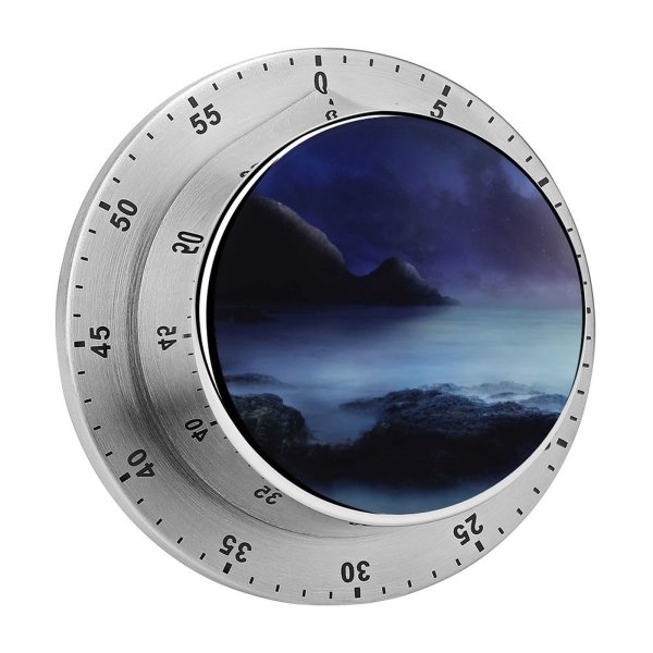 yanfind Timer Dorothe Fantasy  Starry Sky Sea Rocks Night Dark 60 Minutes Mechanical Visual Timer