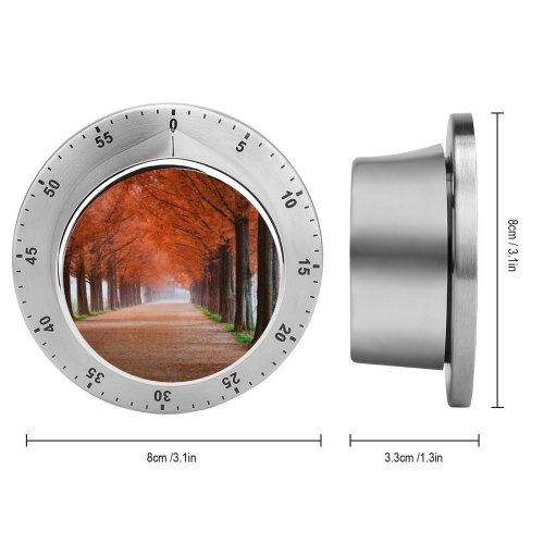 yanfind Timer Autumn Trees Path Foggy Mist Morning Fall 60 Minutes Mechanical Visual Timer