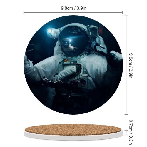 yanfind Ceramic Coasters (round) Vadim Sadovski Space Astronaut Space Travel Space Adventure  Light Dark Family Game Intellectual Educational Game Jigsaw Puzzle Toy Set