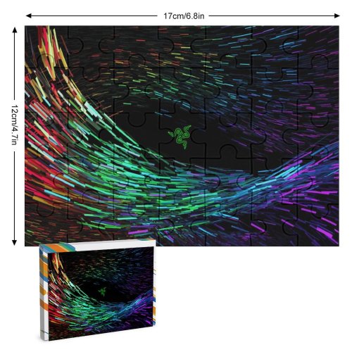 yanfind Picture Puzzle Abstract Technology Razer Multicolor Particles Swarm Family Game Intellectual Educational Game Jigsaw Puzzle Toy Set