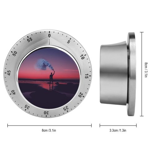 yanfind Timer Aziz Acharki Silhouette Seashore Sky Can Sunset Evening Sky 60 Minutes Mechanical Visual Timer