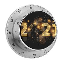 yanfind Timer Celebrations Year Happy Golden Letters Dark Sparkles 60 Minutes Mechanical Visual Timer