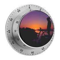 yanfind Timer Aziz Acharki Sunset Silhouette Hoodie Evening Dusk  Horizon Alone 60 Minutes Mechanical Visual Timer