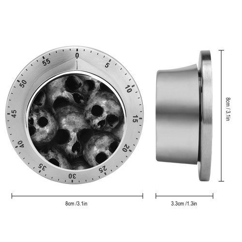 yanfind Timer Dark Skulls Scary 60 Minutes Mechanical Visual Timer