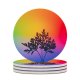 yanfind Ceramic Coasters (round) Marek Piwnicki Herbal Plant Gradient RGB Light Colorful Multicolor Silhouette Vibrant Family Game Intellectual Educational Game Jigsaw Puzzle Toy Set