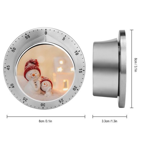 yanfind Timer Celebrations Christmas Cute Snowmen Decoration Eve Happy Snow 60 Minutes Mechanical Visual Timer