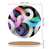 yanfind Ceramic Coasters (round) Abstract  Silver Light Family Game Intellectual Educational Game Jigsaw Puzzle Toy Set