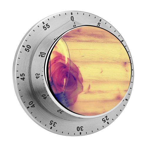 yanfind Timer Bruno Glätsch Love Light Bulb Heart Rose Flower Wooden Valentines Creative 60 Minutes Mechanical Visual Timer