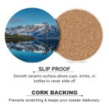 yanfind Ceramic Coasters (round) Trey Ratcliff Snow Mountains Lake Reflection Sky Landscape Clouds Family Game Intellectual Educational Game Jigsaw Puzzle Toy Set