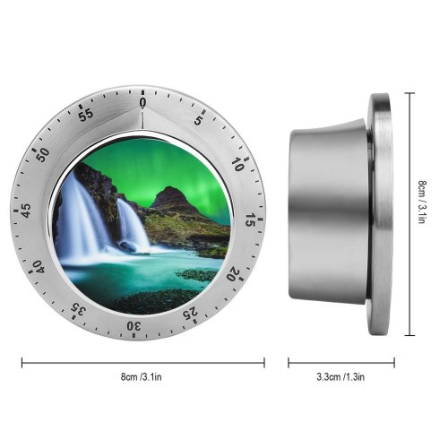 yanfind Timer Andrés Nieto Porras Kirkjufell Aurora Borealis Northern Lights Iceland  Waterfalls Landscape 60 Minutes Mechanical Visual Timer