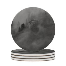 yanfind Ceramic Coasters (round) Images Creepy Fog Mist Cabin Wallpapers Horror Outdoors Tree Evening Free Mayrhofen Family Game Intellectual Educational Game Jigsaw Puzzle Toy Set