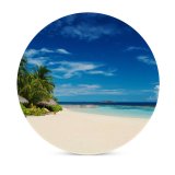 yanfind Ceramic Coasters (round) Baros Maldives Island Seascape Tropical Beach Sky Horizon Ocean Landscape Huts Scenery Family Game Intellectual Educational Game Jigsaw Puzzle Toy Set
