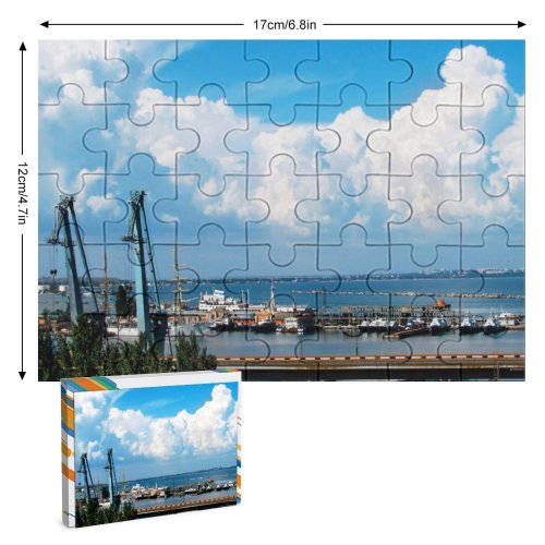yanfind Picture Puzzle Cloud Clouds Cloudy Sky Skies Sunlight Summer Odessa Port Harbor Harbour Ship Family Game Intellectual Educational Game Jigsaw Puzzle Toy Set