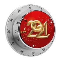 yanfind Timer Celebrations Year Golden Letters Calligraphic Ribbons Party  Happy 60 Minutes Mechanical Visual Timer