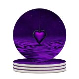 yanfind Ceramic Coasters (round) Dorothe Love Purple Heart   Chain Family Game Intellectual Educational Game Jigsaw Puzzle Toy Set