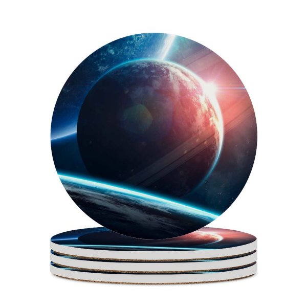 yanfind Ceramic Coasters (round) Vadim Sadovski Space Planets Orbital Ring   Galaxy Planets Horizon Family Game Intellectual Educational Game Jigsaw Puzzle Toy Set
