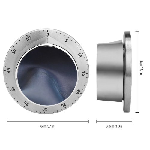 yanfind Timer  Focus Dark Shiny Softness Depth Velvet Smooth Field Crease Indentation Silk 60 Minutes Mechanical Visual Timer