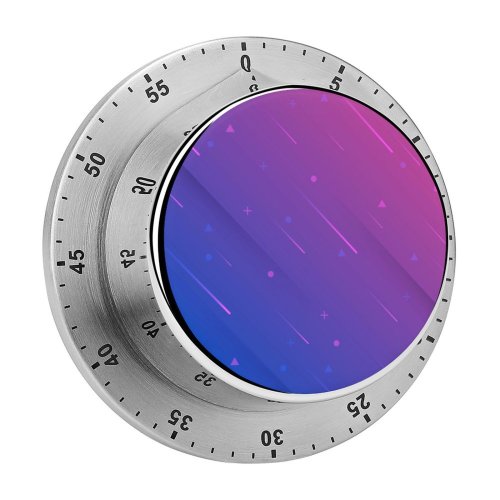 yanfind Timer Space Meteor Attitude Futuristic Cool Shower Dark Lavender Neon Vitality Generated Lighting 60 Minutes Mechanical Visual Timer