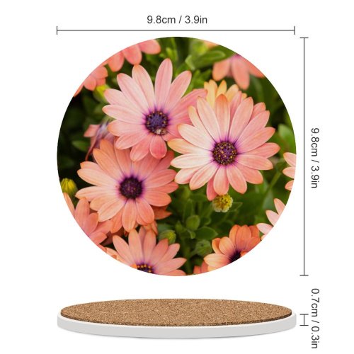 yanfind Ceramic Coasters (round) Mitchell Luo Flowers Daisies Floral  Bloom Spring Closeup Beautiful Family Game Intellectual Educational Game Jigsaw Puzzle Toy Set