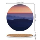 yanfind Ceramic Coasters (round) Claudio Testa Sunset Sky Mountains Foggy  Range Family Game Intellectual Educational Game Jigsaw Puzzle Toy Set