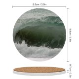 yanfind Ceramic Coasters (round) Wave Sea Coast Clean  Surf Wind Ocean  Sports Surfing Boardsport Family Game Intellectual Educational Game Jigsaw Puzzle Toy Set