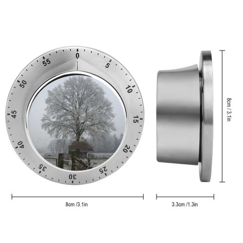 yanfind Timer Tree  Snow Atmospheric Natural Landscape Fog Mist Freezing Winter Frost Woody 60 Minutes Mechanical Visual Timer