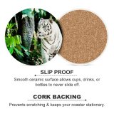 yanfind Ceramic Coasters (round) Simon Bardet  Bengal  Forest Daytime Big Cat Family Game Intellectual Educational Game Jigsaw Puzzle Toy Set