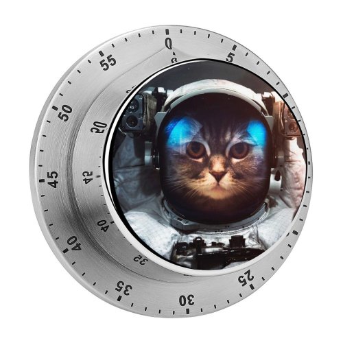 yanfind Timer Vadim Sadovski Space Space Suit Cat Asteroids Astronaut 60 Minutes Mechanical Visual Timer