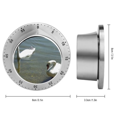 yanfind Timer Swans Lake Bird Birds  Vertebrate Beak Ducks Geese Duck Waterfowl 60 Minutes Mechanical Visual Timer