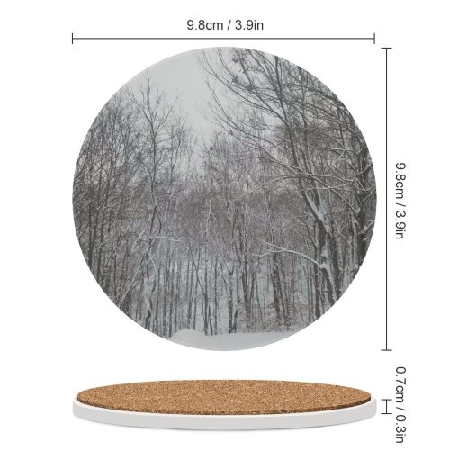 yanfind Ceramic Coasters (round) Images Land Flowers Snow Wallpapers Plant Outdoors Tree  States Winter Forest Family Game Intellectual Educational Game Jigsaw Puzzle Toy Set