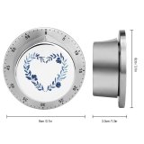 yanfind Timer Wreath Watercolor Plant Laurel Flower Branch Paints Space Beauty Love Petal Design 60 Minutes Mechanical Visual Timer