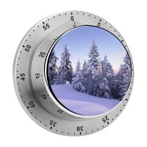 yanfind Timer Winter Snow Pine Trees Evening Switzerland December 60 Minutes Mechanical Visual Timer