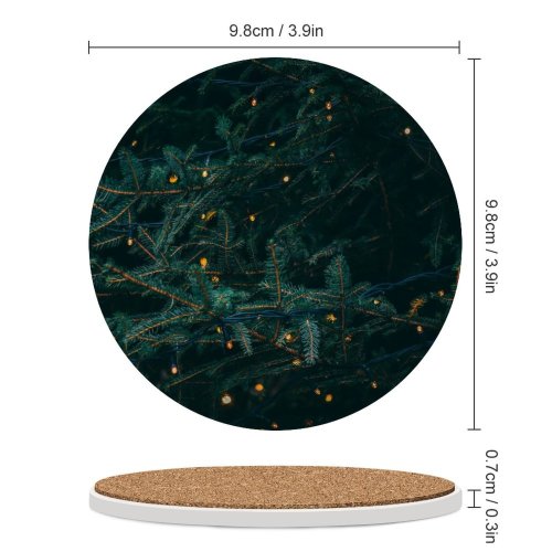 yanfind Ceramic Coasters (round) Celebrations Christmas Pine Trees Decoration LED Lights Christmas Decoration Family Game Intellectual Educational Game Jigsaw Puzzle Toy Set