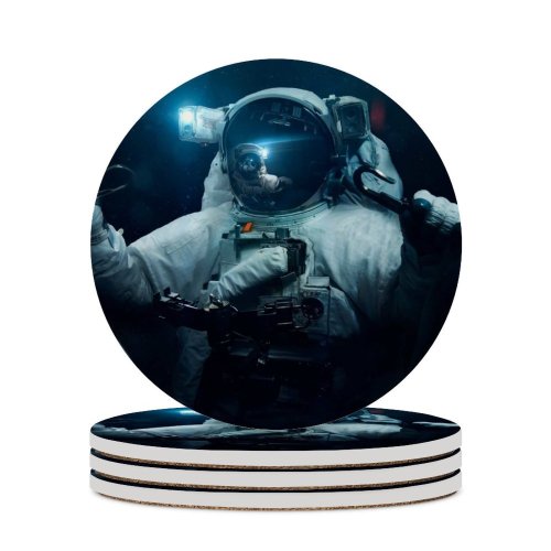yanfind Ceramic Coasters (round) Vadim Sadovski Space Astronaut Space Travel Space Adventure  Light Dark Family Game Intellectual Educational Game Jigsaw Puzzle Toy Set