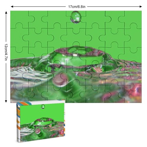 yanfind Picture Puzzle Colour Play Playing Art Fantasy Artistic Drop Liquid Dew Bubble Macro Moisture Family Game Intellectual Educational Game Jigsaw Puzzle Toy Set