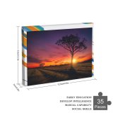 yanfind Picture Puzzle Hmetosche Sunset Sky Landscape Purple Clouds Tree Silhouette Family Game Intellectual Educational Game Jigsaw Puzzle Toy Set
