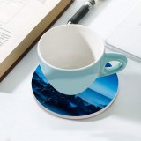 yanfind Ceramic Coasters (round) Seascape Horizon Clear Sky Ocean Rocks Sunrise Dawn Sky Family Game Intellectual Educational Game Jigsaw Puzzle Toy Set